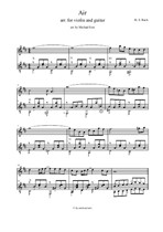 Jh. S. Bach. Air aus der 3. Orchestersuite, arr. für Violine und Gitarre